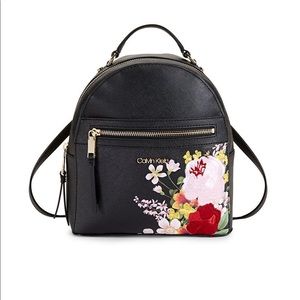 Calvin Klein Floral Embroidered Mini Backpack